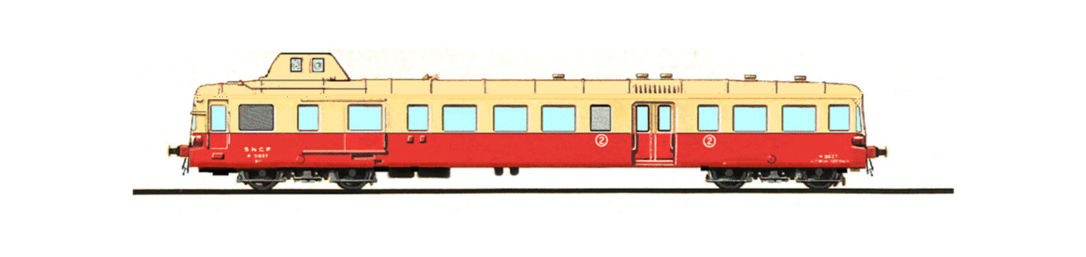 Autorail Jouef HO Picasso X3800 Toit Rouge - #860600 Accessoires à Monter